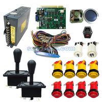 Classique JAMMA Arcade 60 1 Kit Alimentation 24V avec joystick Zippy Bouton poussoir américain Câble Jamma PCB Pieds Jeux à pièces