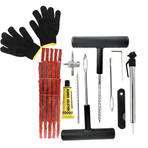 Kit de réparation de pneus TOOLON au <span class=keywords><strong>prix</strong></span> d'usine avec 30 bouchons de réparation (acier au carbone) pour moto - Empêche les fuites - Product Image 1