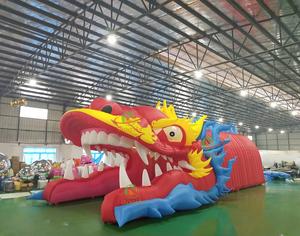 Tienda de campaña inflable con cabeza de dragón de venta directa del fabricante, túnel inflable con cabeza de dragón, modelo de mascota inflable de dibujos animados - Product Image 4