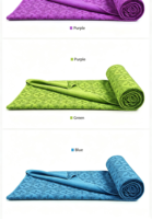 Serviette de yoga en coton naturel, séchage rapide, absorbante, anti-choc, antidérapante, certifiée ROHS, pour la maison, la salle de sport et les voyages