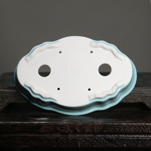 Maceta de Cerámica para Bonsái, Forma Larga de Rombo, Esmaltada, Hecha a Mano, Estilo Japonés y Chino, para Plantas y Flores - Product Image 4