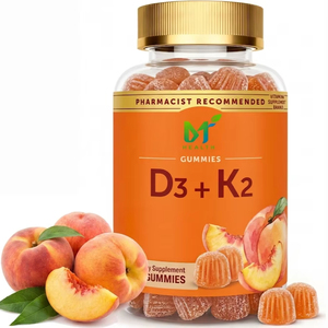Integratore Naturale per Adulti <span class=keywords><strong>con</strong></span> <span class=keywords><strong>Vitamina</strong></span> <span class=keywords><strong>D3</strong></span> K2, 60 Caramelle Gommose, Etichetta Privata OEM per Densità Ossea e Supporto Immunitario - Product Image 1