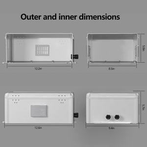 صندوق توصيل كهربائي خارجي مقاوم للماء من مادة ABS، علبة كهربائية خارجية، صندوق كهربائي خارجي مضاد للماء - Product Image 4