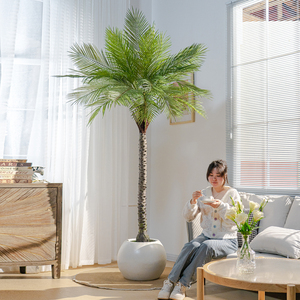 Palmiers artificiels grands et hauts, plantes tropicales artificielles réalistes en <span class=keywords><strong>pot</strong></span>, décoration intérieure, décoration de magasin <span class=keywords><strong>pour</strong></span> la maison et le magasin - Product Image 2