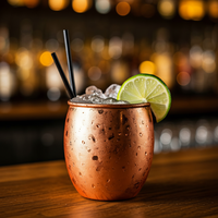Tasses à mules en cuivre de qualité supérieure avec des détails martelés uniques et une finition antique idéale pour les professionnels de la maison et du bar