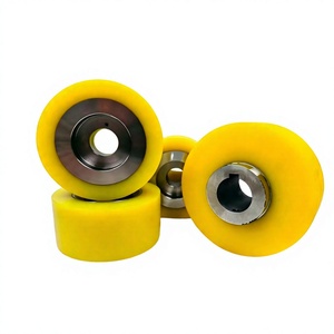 Custom Rubber Polyurethane PU Coated Drive Wheels Industrial Traction Rollers With Keyway Anti-Slip Conveyor Drive <strong>Pulleys</strong> - Product Image 1