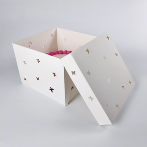 Sunshine White Square Tall Cake <b>Box</b> With Window 8 10 12 Inch Birthday Bakery <b>Dessert</b> Custom Logo Cake <b>Box</b> - Product Image 2