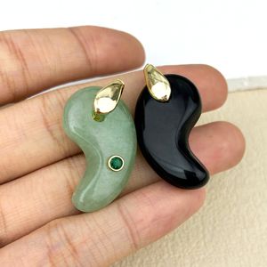 จี้หินอเมทิสต์ธรรมชาติทำมือขายดี  จี้หยินหยางรูปไข่  จี้รูปทรงหยดน้ำประดับโรสควอตซ์ สำหรับทำเครื่องประดับ DIY - Product Image 2