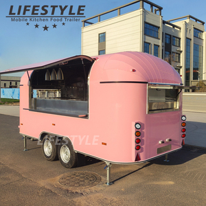 Camión de comida Remorque móvil personalizado Horno de pizza Totalmente equipado BBQ Hot Dog Remolque de comida rápida con equipos completos de cocina - Product Image 2