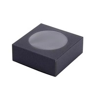 Boîte à savon pliable en papier kraft brun écologique personnalisée avec fenêtre transparente pour emballage cadeau, faveurs de mariage et de fête