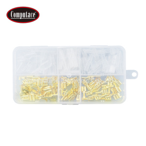 SOCARO Kit de 150 Terminales de Crimpado Hembra y Fundas Aislantes de 2.8/4.8/6.3mm, Terminales de Horquilla de Latón (Sin Conectores Macho) - Product Image 2