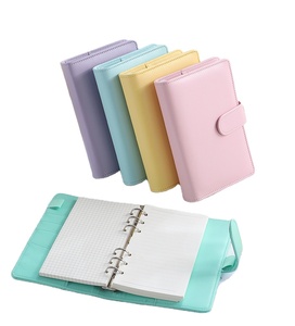 Tùy chỉnh bơm lại A6 6 Vòng tiền chất kết dính ngân sách kế hoạch tổ chức Ví Ngân Sách chất kết dính photocard PU da máy tính xách tay sang trọng - Product Image 1