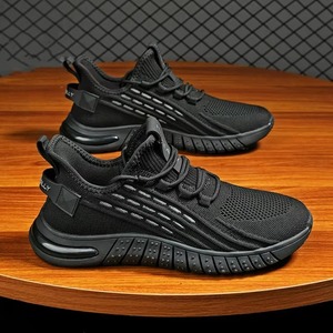 Chaussures de sport professionnelles personnalisées en tissu maillé à lacets, style marche, plates, respirantes, pour la course à pied - Product Image 2