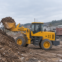Chargeuse sur pneus compacte diesel 4x4 de 2,5 tonnes et 1,2 m³ avec hauteur de déchargement de 3500 mm pour engins de terrassement à vendre