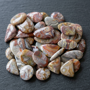 MAHNAJ GEMS Wholesale Natural Crazy Lace Agate Gemstones Smooth Polished Flatback Cabochons for Jewelry Making , JAIPUR INDIA - Product Image 2