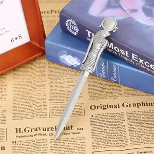 Abridor de carta de katana 3d, abridor personalizado de espada chinesa de liga de zinco para turismo e lembrança