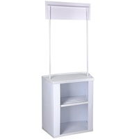 Comptoir de promotion publicitaire portable en plastique pliable, stand de promotion publicitaire