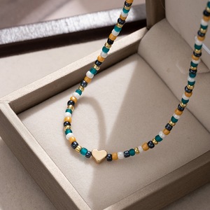 Collana Boho con Ciondolo a Conchiglia e Perline per Donne, Catena per Clavicola Fatta a Mano, Gioielli alla Moda - Product Image 2