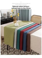 Nappe en coton et lin imperméable et résistante à l'huile nouvelle nappe rectangulaire chinoise tissu de Table à manger anti-poussière