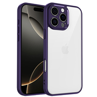 Coque arrière en acrylique transparent souple pour iPhone 17 Air 16e 16 15 14 13 12 11 Pro Plus Max Protection d'objectif Mobile Cover