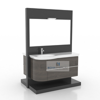 Présentoir de salle de bain indépendant Boya-L011 avec options de couleur personnalisables, affichage de prix et design esthétique