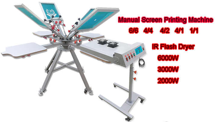 Manual Color Station Silk Screen Printer Machine Textile Printing  Machinery for Hoodie and t Shirt