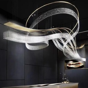 Lớn tùy chỉnh sảnh khách sạn nhà hàng biệt thự cầu thang trang trí lớn LED đèn chùm - Product Image 4