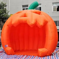 Tente gonflable de publicité de dessin animé portatif géant imperméable de 5m conçue sur mesure pour l'extérieur grands gonflables à la citrouille