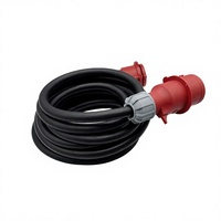 Câble d'extension industriel robuste de 25 m, 32 A, 5G6, IP44, câble d'alimentation en caoutchouc pour extérieur, pour usage commercial et industriel