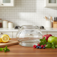 Pot en verre transparent à large ouverture, personnalisable, pour le stockage des aliments (grains de café, bonbons et snacks), pot de présentation décoratif