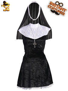 Groothandel Vrouwen <span class=keywords><strong>Nun</strong></span> Kostuum Halloween Party Cos Jurk Cosplay <span class=keywords><strong>Nun</strong></span> Kostuums Voor Volwassen - Product Image 4