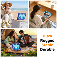 Étui pour iPad Mini 6 Mini 7 A17 Pro, robuste, résistant aux chocs, avec grand support, bandoulière, porte-stylet, housse de protection