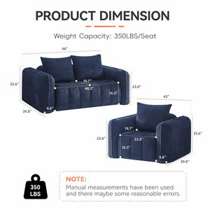 Muebles de Café para Comprar en Línea en el Extranjero, Sofá Seccional de Dos Plazas Tapizado en Terciopelo de Calidad Hotelera, Envío Gratuito de Muestras - Product Image 3