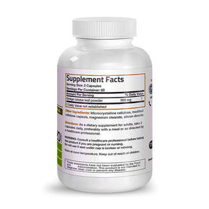 Kapsul <span class=keywords><strong>Ginkgo</strong></span> Biloba 500 mg, kekuatan ekstra 500 mg Per layanan mendukung fungsi otak & Dukungan memori untuk pria dan wanita - Product Image 2