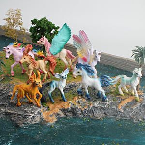 Modèle d'animal pour enfants, licorne <span class=keywords><strong>de</strong></span> la mythologie européenne, cerf, renard, décoration statique <span class=keywords><strong>de</strong></span> divinité animale - Product Image 2