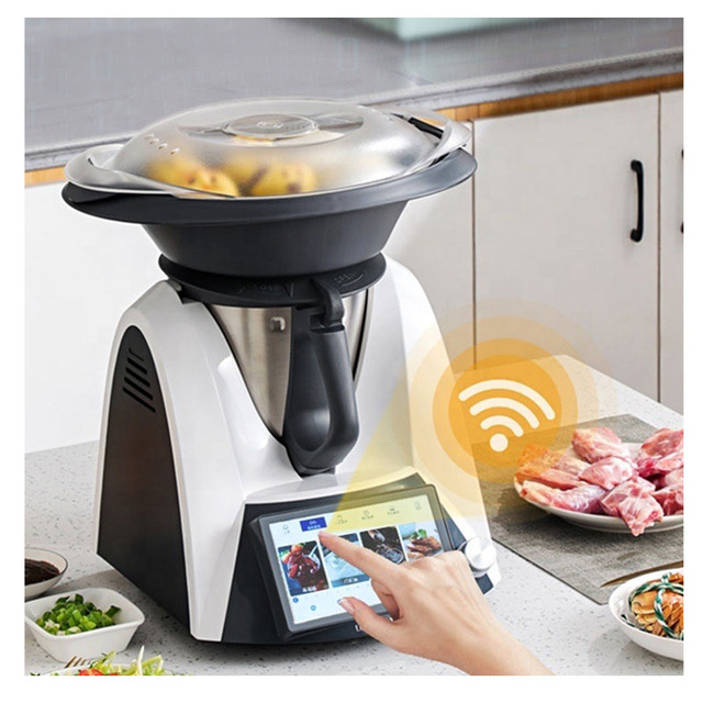 Kitchen Appliances All in One Automatic Smart Cooker Cooking Robot 2LCook Mixer Machine No Fumes Recipe Chip Cooking Guide 1500w