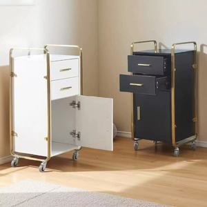 Latest High Quality Black&Gold Hair Stylist <b>Trolley</b> Pedicure <b>Trolley</b> Manicure Pedicure <b>Trolley</b> Salon Furniture - Product Image 2