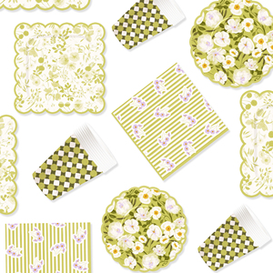 DAMAI Wildflower Theme Party Decoration Birthday Party Daisy <b>Paper</b> Plate Disposable <b>Paper</b> Plate Tissue Tableware Set - Product Image 4