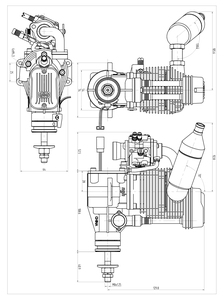 NGH GF30 29.91cc Single Cylinder 4-stroke <b>Gasoline</b> Engine RC Model Airplane Fixed-Wing Industrial Grade Rotor Engine Metal - Product Image 4