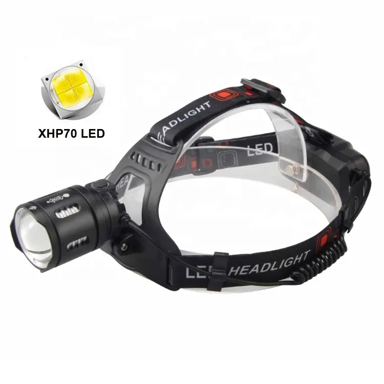 Waterproof XHP50 LED Head Lamp Flashlights Torch Telescopic Headlight Zoom Rechargeable XHP70 Headlamp