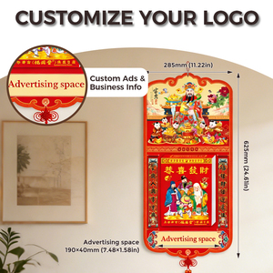 Calendario Colgante Personalizado para el Festival de Primavera 2027, Dios de la Riqueza Fook, Calendario de Pared Promocional de <span class=keywords><strong>365</strong></span> Días con Espacio Publicitario - Product Image 2
