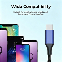 Kabel Pengisian Cepat USB ke Type-C Custom Ready Stock, Arus Tinggi 3A, Konektor Aluminium Alloy, Sinkronisasi Data 480Mbps