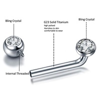 Astm f 136 Titane Christina Vertical Piercings Gem Vagin Piercings Génital VCH Body Jewelry Piercing