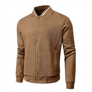 Chaqueta Bomber Acolchada para Hombre, Cuello Alto, Transpirable, 100% Poliéster, Manga Regular, Forro Polar, Relleno de Poliéster, Estilo Universitario - Product Image 1