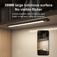 Éclairage Intérieur Ultra-Mince 3 Couleurs Dimmable 5V USB Rechargeable pour Cuisine Armoire Placard Penderie Lumière LED avec Capteur de Mouvement