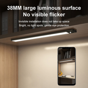 Ultra-Thin Indoor Lighting 3 Color Dimmable 5v Usb Rechargeable Kitchen Cabinet Closet Wardrobe <strong>Led</strong> Motion <strong>Sensor</strong> <strong>Light</strong> - Product Image 4