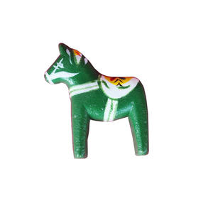 Autocollants magnétiques de réfrigérateur de cheval de Dala en bois peints à la main européens et américains - Product Image 3