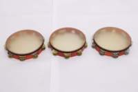 Wholesale Professional Brass Jingle Bell Double Layer Ring Drum Set Cowhide Drum Heads Birch Wood Chamber Matte Red Frame
