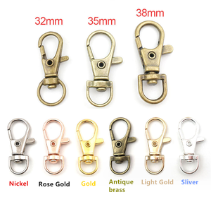35*25mm Kẽm hợp kim kích hoạt Keychain xoay tôm hùm Claw Clasp với vòng chìa khóa cho hàng thủ công - Product Image 4