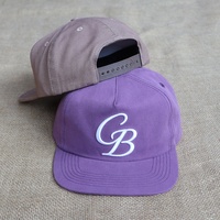 Topi Snapback Unisex Vintage Tanpa Struktur, 5 Panel, Kanvas Katun, Bordir Logo Merek Kustom Grosir Pabrik